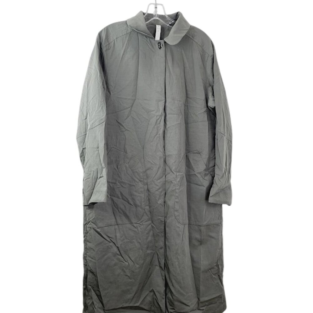 Lululemon Women's Gray Long Outdoor Waterproof Over Rain Coat Size 6